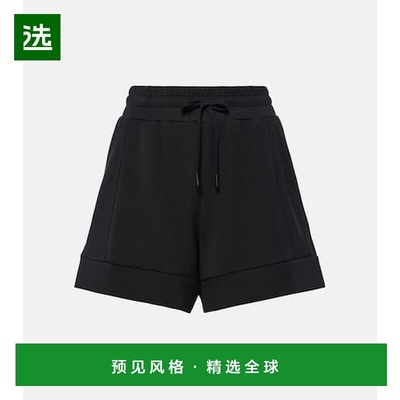 1h可退 香港直邮VARLEY 女士 Atrium 高腰针织短裤 black黑色 舒