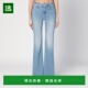 香港直邮mother 女士 Doozy 1h可退 喇叭浅蓝水洗牛仔裤 14051423