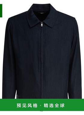 香港直邮VINCE 男士夹克 M09724043A403CBL SS2025 蓝色 双向拉链