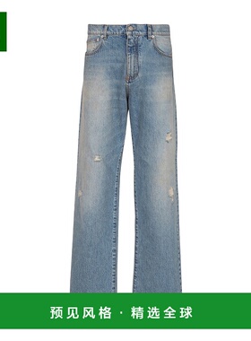 香港直邮Balmain 多口袋牛仔裤 EH1ML155DF44直筒裤