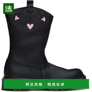 Dr. Martens 马丁大夫 女童 黑色 Heart Pull-On 儿童踝靴童装 3