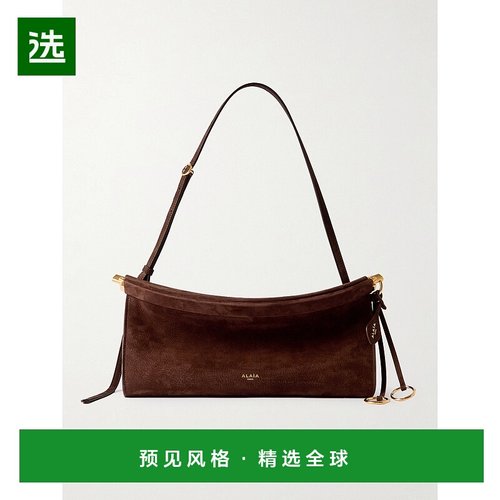 1h可退 香港直邮Alaïa 女士 Le Click 横款中号牛巴革肩包 AA1S01