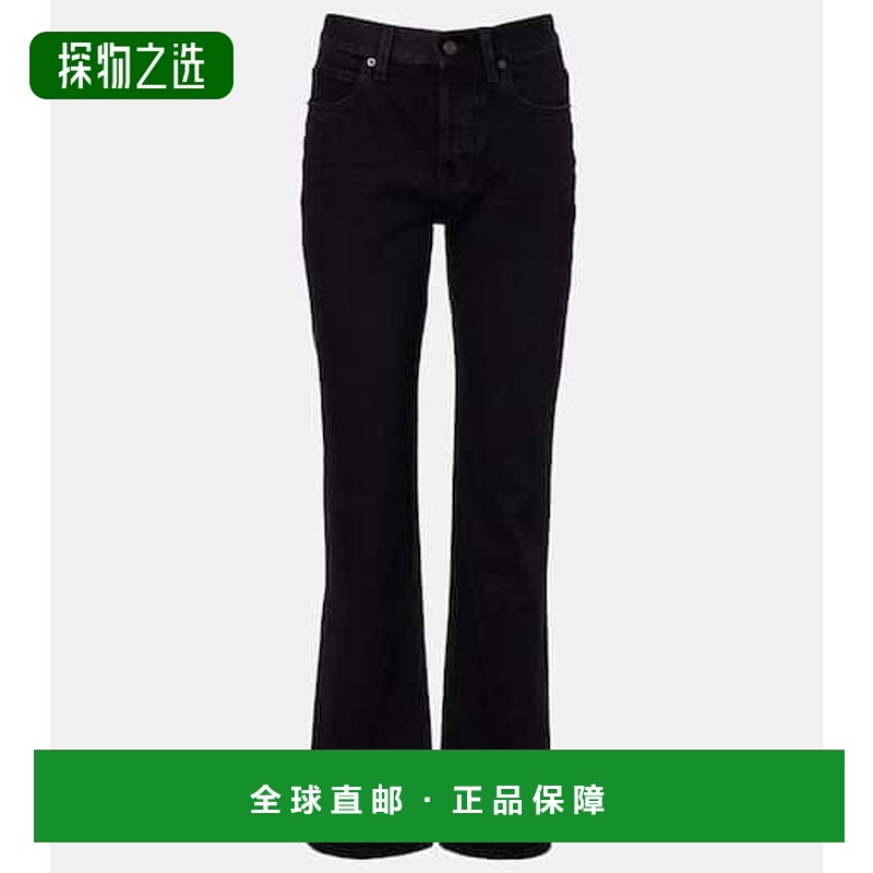 香港直邮Saint Laurent 圣罗兰 女士 Nico 中腰直筒牛仔裤