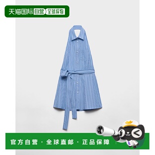 普拉达男装 欧洲直邮PRADA 衬衫 条纹府绸无袖 2025