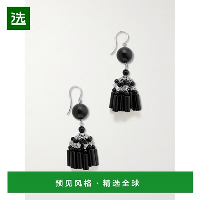 1h可退 香港直邮Sophie Buhai 女士 Flamenco 银色玛瑙耳环 R25E0