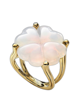 欧洲直邮BACCARAT/巴卡拉 TRÈFLE四叶草系列 白色水晶镶嵌镀