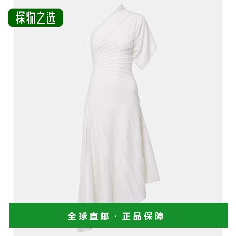 1h可退 香港直邮Alaïa 女士 Asym Ray 初剪羊毛中长连衣裙