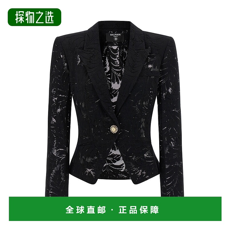 1h可退 香港直邮Balmain 巴尔曼 女士 蕾丝西装外套 FF1SG230CG08