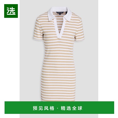 1h可退 香港直邮VERONICA BEARD 女士 Bailey 金属感条纹罗纹棉混