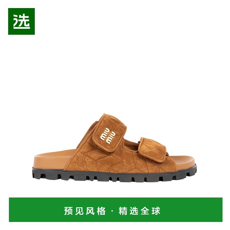 香港直邮Miu Miu Matelasse拖鞋 5XX640M2V