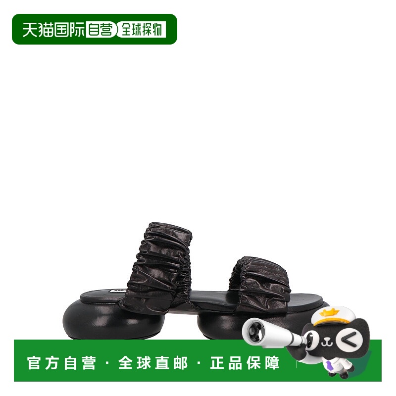 1h可退 香港直邮Jil Sander 吉尔·桑达 女士 凉鞋 black黑色 舒