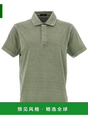 香港直邮FAY 男士T恤 NPMB250143TUY1V201 SS2025 绿色 短袖Polo