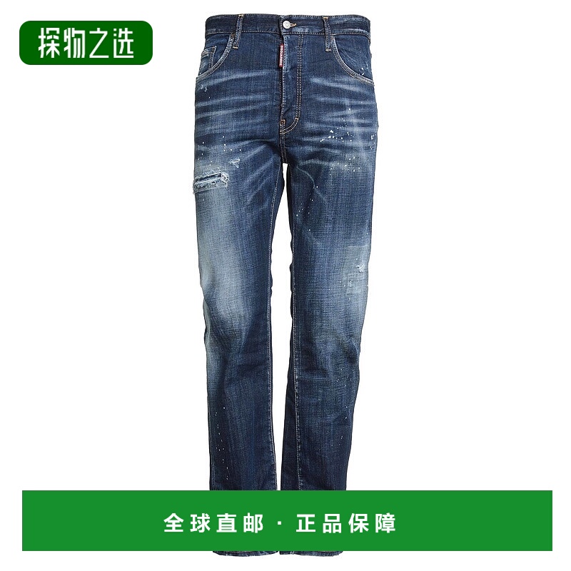 香港直邮Dsquared2 二次方 男士 牛仔长裤 blue蓝色 舒适时尚