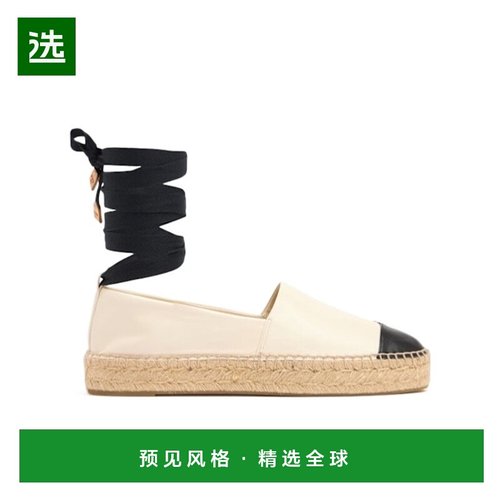 香港直邮Tory Burch 圆头平底草编鞋 81I-AH9007