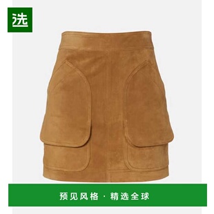 1h可退 香港直邮VERONICA BEARD 女士 Norwood 绒面革迷你半身裙