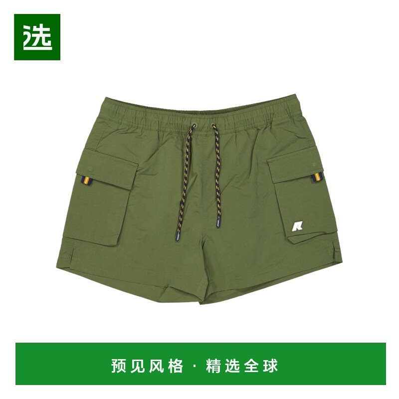 香港直邮K-WAY 男士短裤 K41316WH11 SS2024 军绿色 抽绳腰边泳裤,男装,休闲裤,淘宝优惠券,粉丝福利购,淘宝优惠卷
