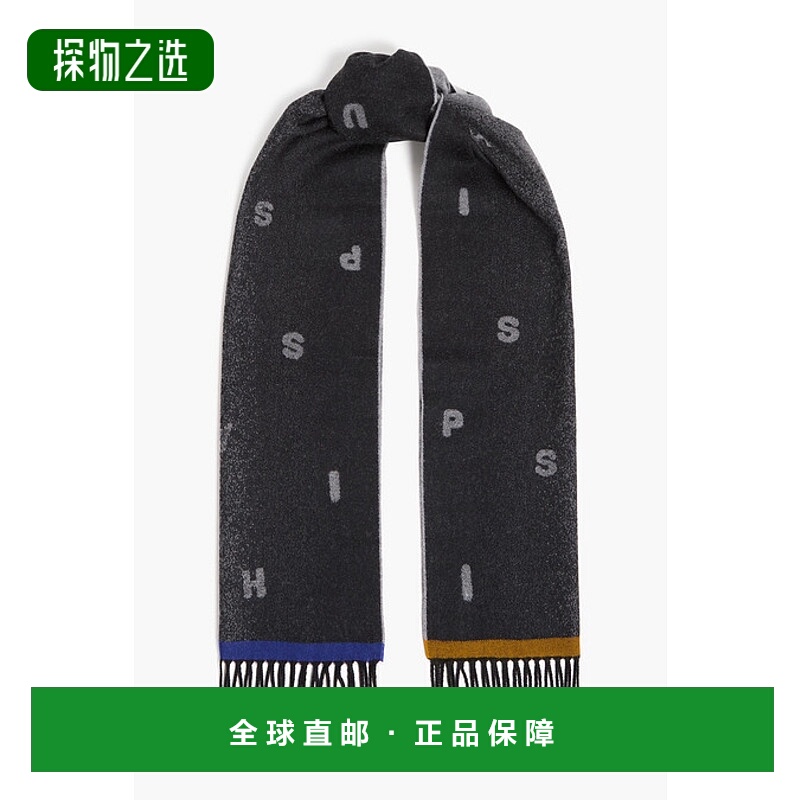 香港直邮Paul Smith 保罗·史密斯 男士 流苏羊毛提花围巾 M1A150