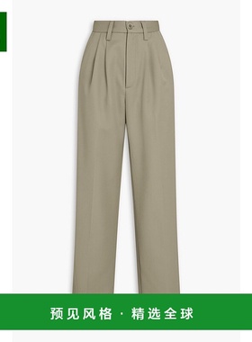 1h可退 香港直邮ANINE BING 女士 Carrie 羊毛混纺斜纹布阔腿裤 A