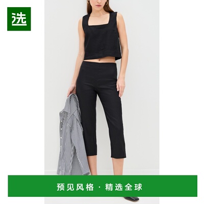 1h可退 香港直邮REFORMATION 女士 Petra Pedal Pusher 亚麻长裤