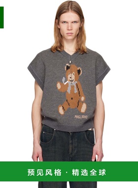 1h可退 香港直邮Magliano 男士 灰色 Teddy Bear 马甲 MGFW25VE01