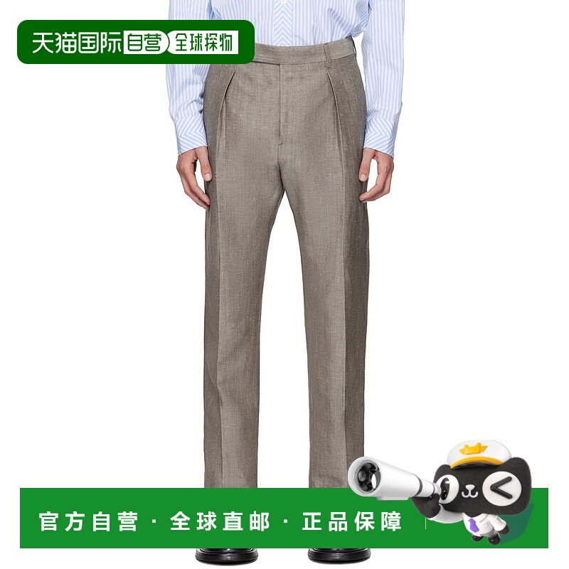 香港直邮Paul Smith 保罗·史密斯 男士 灰褐色烫迹线长裤 M1R719
