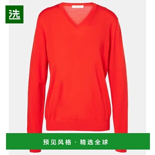 香港直邮The Row 女士 Haius 羊毛针织毛衣 red红色 舒适时尚