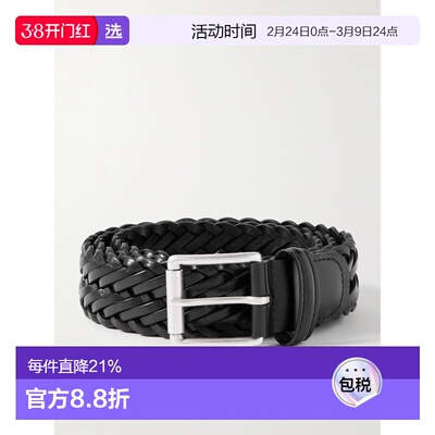 1h可退 andersons 男士 3.5cm 编织皮带腰带 A1097PI178A