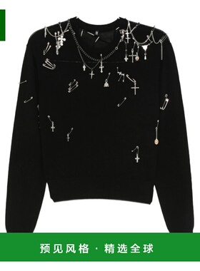 1h可退 香港直邮R13 女士针织衫 R13WY315Y016B AW2025 黑色长袖