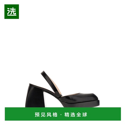 1h可退 香港直邮Nodaleto 女士 Bulla Jones 黑色皮质浅口鞋 NO39