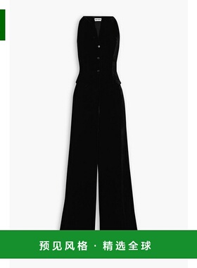 1h可退 香港直邮RIXO 女士 Sienna 天鹅绒连体裤 0700 black黑色