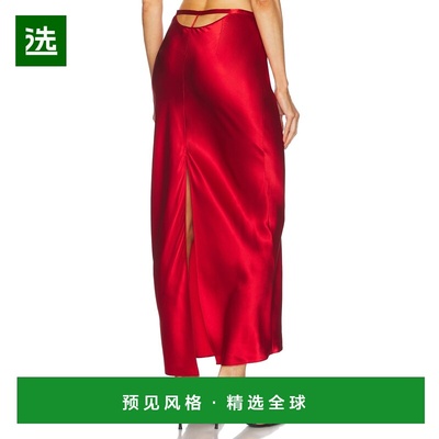 1h可退 香港直邮Fleur Du Mal 女士 Valentine 玫瑰中长半身裙 SK