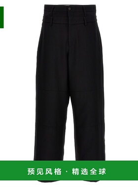 1h可退 香港直邮Ambush 男士 黑色 Double Belted 长裤 BMCA056F2