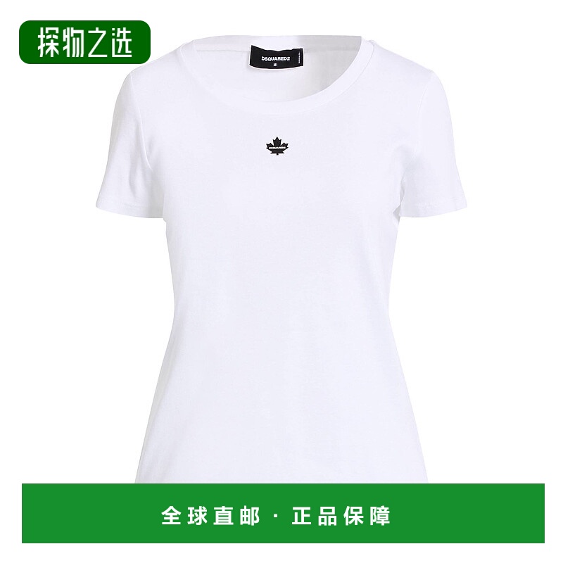 香港直邮Dsquared2 二次方 女士 基础款T恤 white白色 舒适时尚