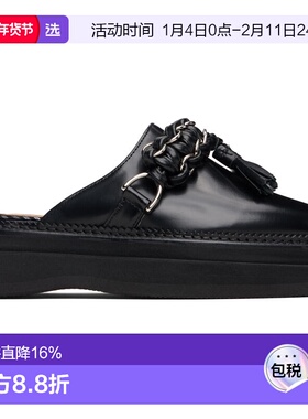 1h可退 香港直邮toga 女士 黑色 Leather Slip-on 穆勒鞋 FTGPW14