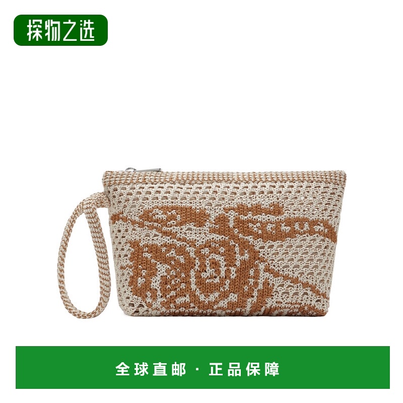 香港直邮Burberry EKD 钩针编织手拿包 81095061手提包编织包