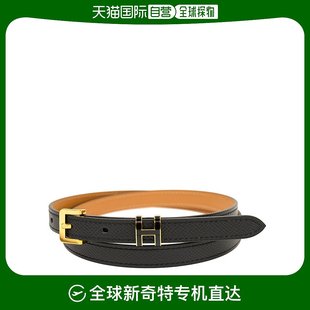 香港直发Hermès爱马仕女士腰带黑色装 饰调节柔软PHBELT89GP