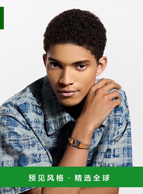 1h可退 欧洲直邮LV路易威登 Monogram男士卡其色/驼色帆布logo标