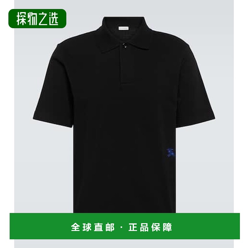 1h可退 香港直邮Burberry 巴宝莉 男士 EKD 棉质Polo衫 black黑色