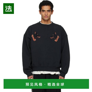 1h可退 香港直邮Rhude 男士 黑色 London Hound Crewneck 套头衫