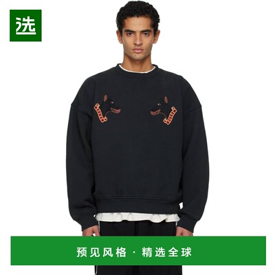 1h可退 香港直邮Rhude 男士 黑色 London Hound Crewneck 套头衫