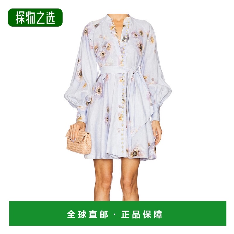 香港直邮Zimmermann 纽扣迷你连衣裙 3970DF251