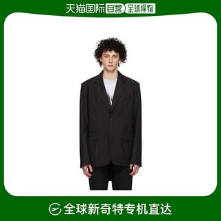 香港直邮We11done 条纹细节西装外套 WDJK122013M