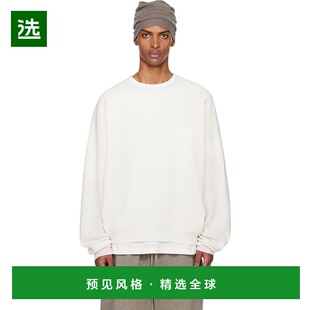1h可退 香港直邮Essentials 男士 白色 Waffle Long Sleeve Crewn