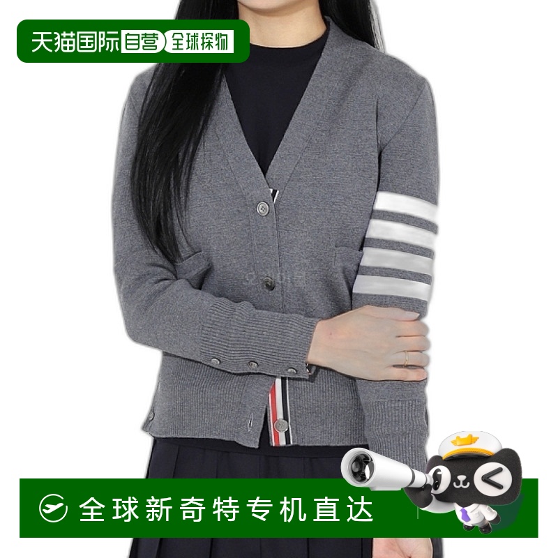 韩国直邮Thom Browne汤姆布朗TB针织衫女款FKC207A开衫灰色羊毛