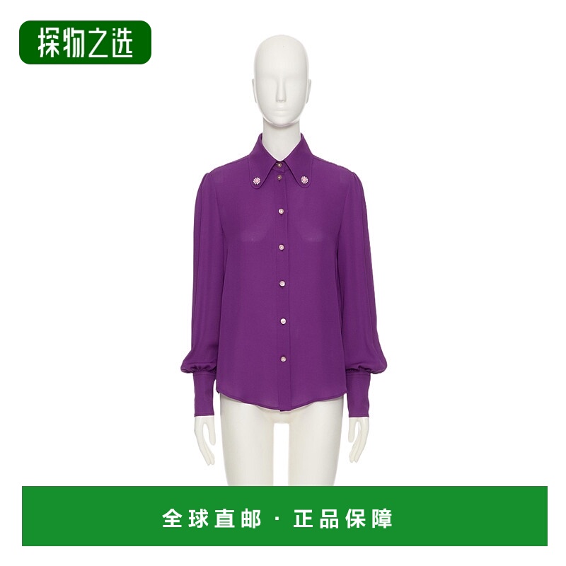 香港直邮Valentino 乔其纱衬衫 BAB7A51MH真丝