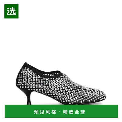 香港直邮STRATEGIA 女士芭蕾乐福鞋 R14BLACK SS2026 黑色 钻饰高