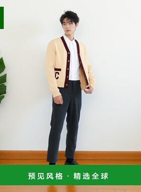 1h可退 香港直邮Celine 思琳 男士 棉质学院开衫 RV08I192W长袖