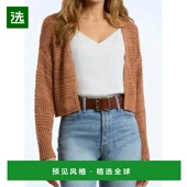 美国直邮 毛衣 525 1h可退 America Andrea开衫 胡桃色 女士时