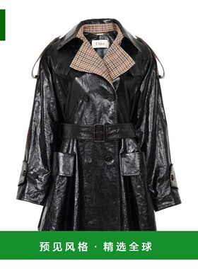 香港直邮Chloe 双排扣外套 CH25WMA52191-风衣