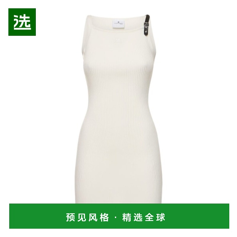 香港直邮Courreges 罗纹针织迷你连衣裙 79I-YZ0008